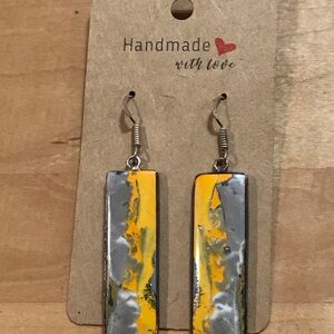 Bumblebee Jasper Handmade Earrings - 925 Stamped